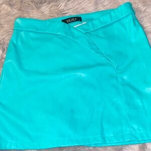 AKIRA Turquoise Mini Skirt